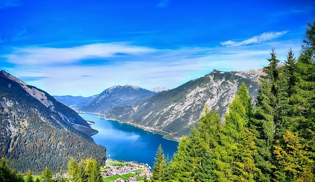 Lake Achensee aerial view